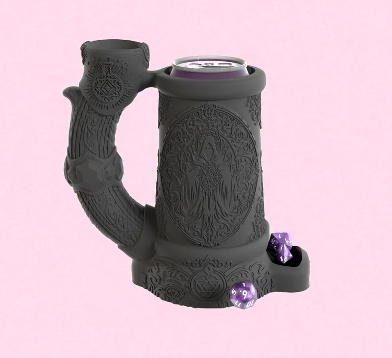 Gallery of Drip Dark Sorcerer Can Cozy Dice Tower – Fantasy DND Dice Roller & Drink Holder, Dungeons and Dragons Gift, RPG Tabletop Accessory, Dungeon Master Decor, Gothic Dice Mug (Obsidian Black, Standard 12oz Can) - Image 1